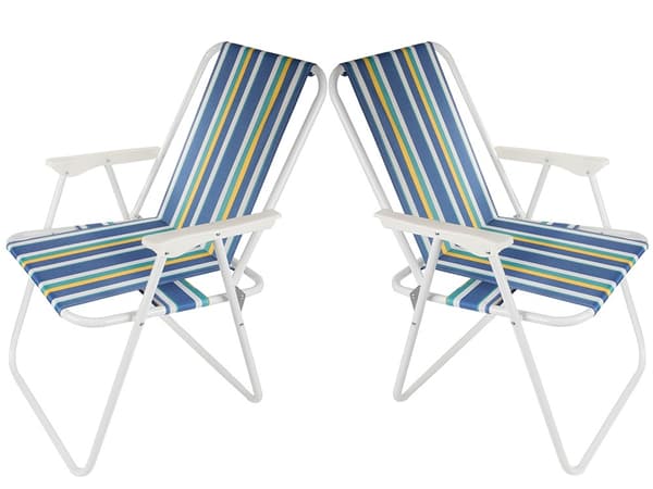Strandstol / solseng - Stol for strand - Sammenleggbar blue
