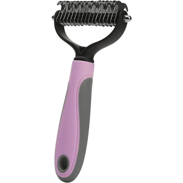 Pet Safe Dematting Comb, 2-in-1 Dual Head Pet Dog Cat Quick Dematting Tool, Multi-Purpose Ergonomic