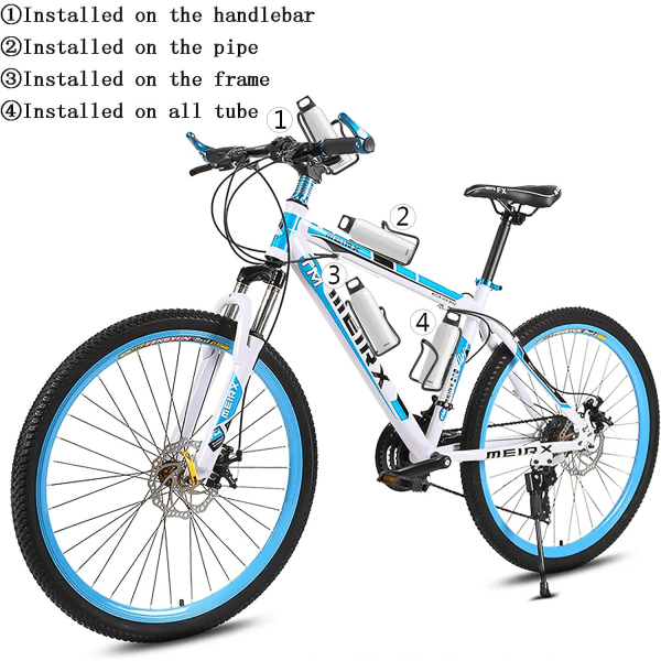 Vattenflaskhållare för cykel, 2-pack Cykelhållare för vattenflaskhållare för mountainbike, cykeltillbehör, gjord av aluminiumlegering (svart)