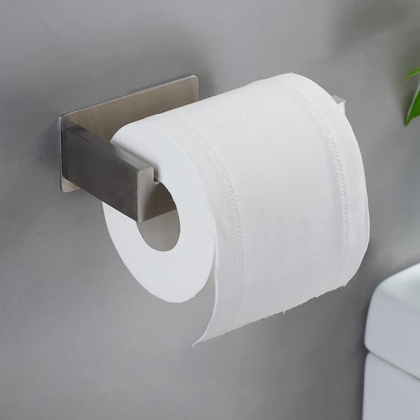 Toiletpapirholder, uden boring, rustfrit stål toiletrulleholder til badeværelse