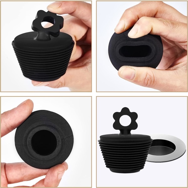 2-pack universell badkarspropp, silikonbadkarspropp, badkarsavloppspropp