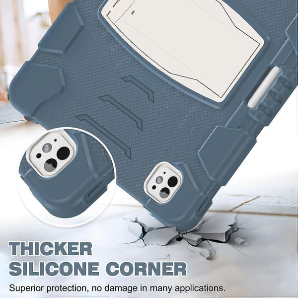 Kickstand-etui til iPad Pro 13 (2024) PC+Silikone Anti-drop Tablet Cover