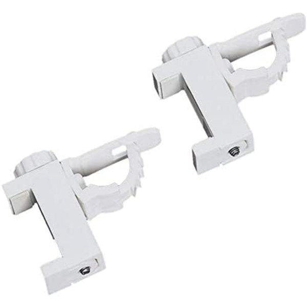 2 stk Justerbare Tverrstangbrakett Holder Klemme Gardinstang Holder Håndkle Oppbevaringsstativ Henger for Organizer