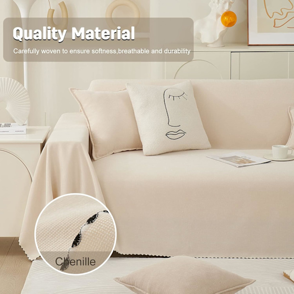 Stretch Sofa Cover, Universal  Woven Couch Protector, 180 * 130cm