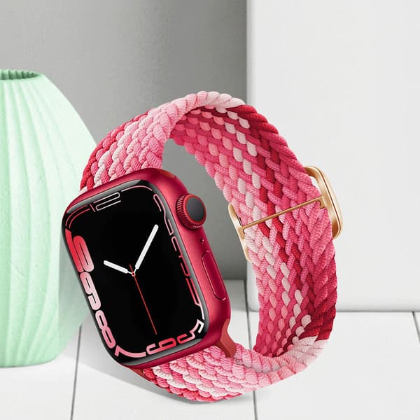 Rem til Apple Watch 49mm / 45mm / 44mm / 42mm Vævet Nylon Pink