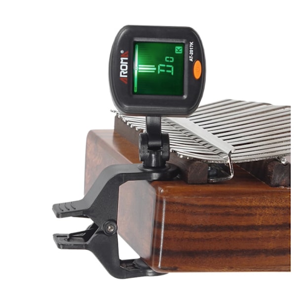 Gitarstemmer, Clip-On Stemmer for Gitar Bass Ukulele Fiolin Bratsj Banjo Mandolin, Kromatisk Stemmer med 360° LCD-Skjerm