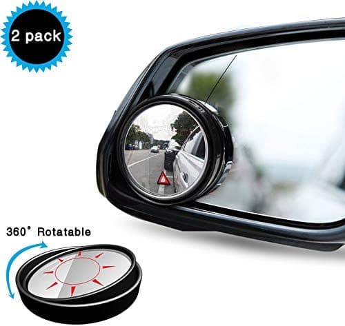 2PCS 360° Rotasjon Utvendig Blind Spot Speil, Selvklebende Justerbart Hjørnespeil