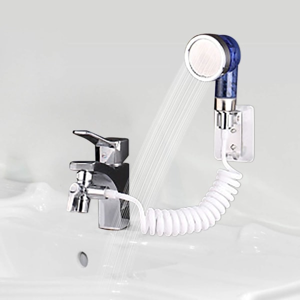 Vaskeservant Slangefeste, Vask Håndholdt Dusjhode Sett, Kranforlengelse Slange Sprayer Rinser Kit