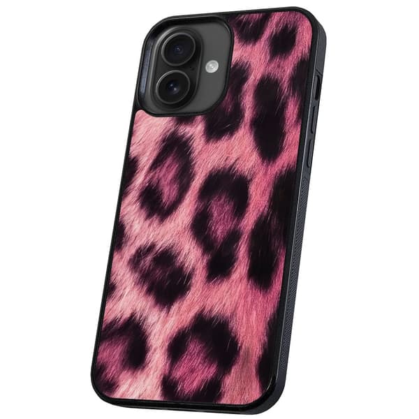 iPhone 16 Plus - Skal/Mobilskal Rosa Leopard