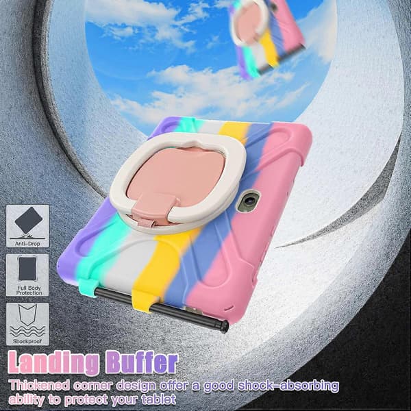For Samsung Galaxy Tab Active5 Pro Deksel TPU+PC+Silikon Nettbrettdeksel Svingbart Støttehåndtak