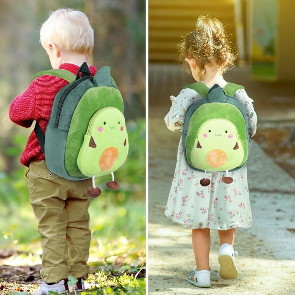 Barnehagebarns ryggsekk, liten tegneseriefrukt skoleveske for jenter, myk plusj ryggsekk for baby, barnehage for 2-4 år
