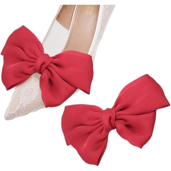 Fliege-sko clips, prikkede sko clips, aftagelige sko clips Red