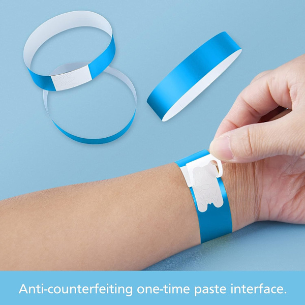 Event Armband 600 st Event Pappersarmband Vattentät Event Armband Armband Blå Fest Armband Event
