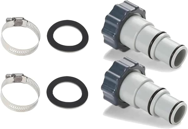 Bassengslangeadapter, 2 stk. bassengslangeadapter, pumpeadapter 32 og 38 mm