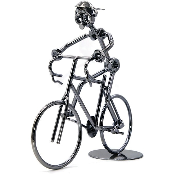 Retro Klassisk Handgjord Järnmetalls Skulptur för Cykel- och Motorcykelälskare