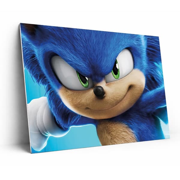 Skilt / Maleri - Sonic - 59x42 cm - A2 - Veggdekorasjon multicolor