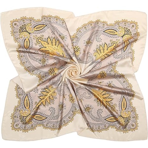 35” Stort Firkant Satin Hovedtørklæde-3Pcs Satin Hår Tørklæder Silke Bandana Tørklæde Hovedtørklæde Silke Følelse Tørklæde til Kvinder