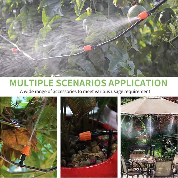30M DIY Auto Drip Irrigation Kit, 100FT Irrigation Pipe, Irrigation Sprinklers, Perfect Drip Watering System