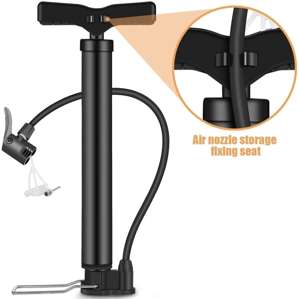 Cykelpump, [120PSI snabb uppblåsning] Diyife bärbar golvpump Ergonomisk anti-läckage cykel luftpump