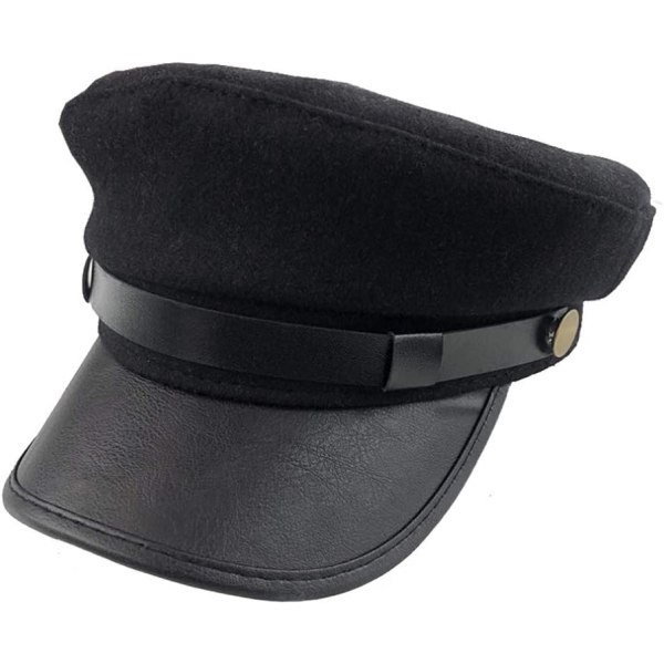 Svarta män och kvinnor Chaufförsmössa Förarhatt Kostymhattar Kapten Sjömansmössa Klassisk Vintage Newsboy Cap Peaked Basker Cap