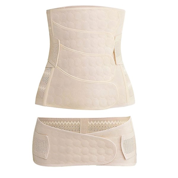 Postpartum Belly Wrap - C-sektion Återställningsbälte 2 i 1 Set M M