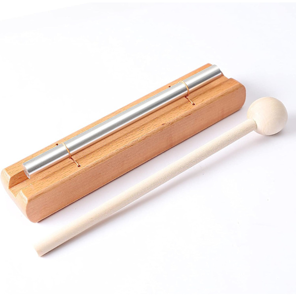 Håndklokke meditasjonsklokke, lærerverktøy påminnelse tuning energiklokke musikkinstrument med klubbe for klassebønner yogamusikkgave (tone 1)