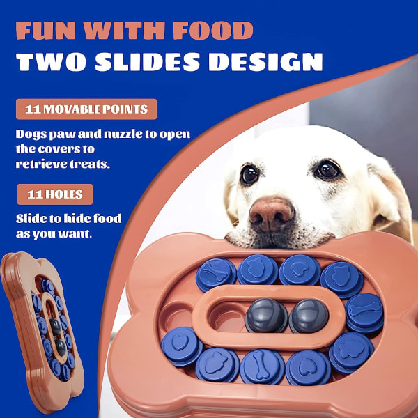 Hundpedagogisk leksak för smarta stora hundar Långsam matning, mental stimulans som present till små, medelstora och stora hundar