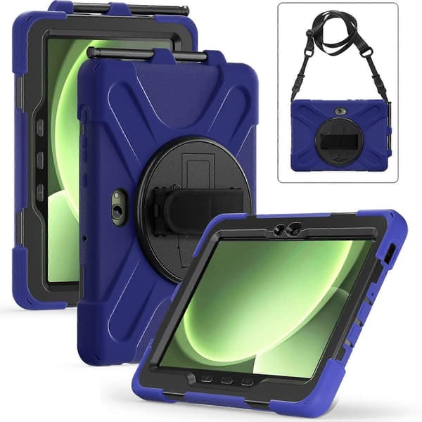 För Samsung Galaxy Tab Active5 Pro Stödfodral TPU PC Silikon Tablet Skydd med Axelrem