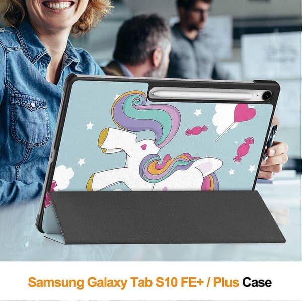Fodral för Samsung Galaxy Tab S10 FE+ Mönstertryck Läderställ Tablet Skydd