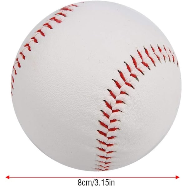 Professionell baseboll, PVC handsydd mjuk skumbaseboll för vuxna ungdomsträning professionell basebollspel (2 stycken)