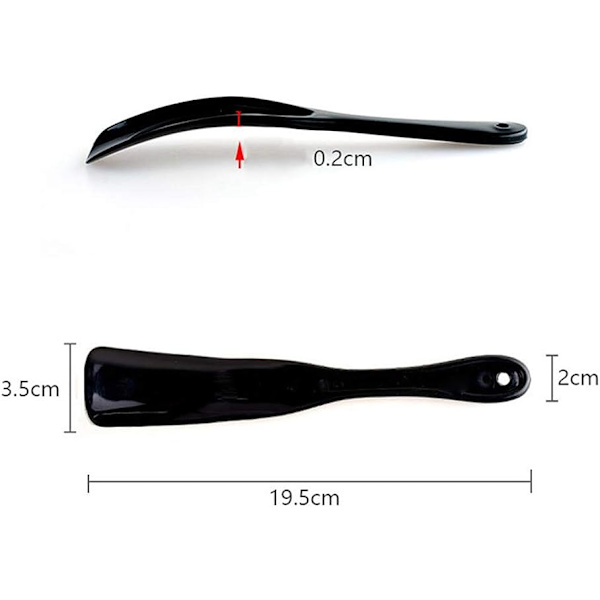 2 stk. Plastiksko-horn. Passer til mænd, kvinder, børn og seniorer.