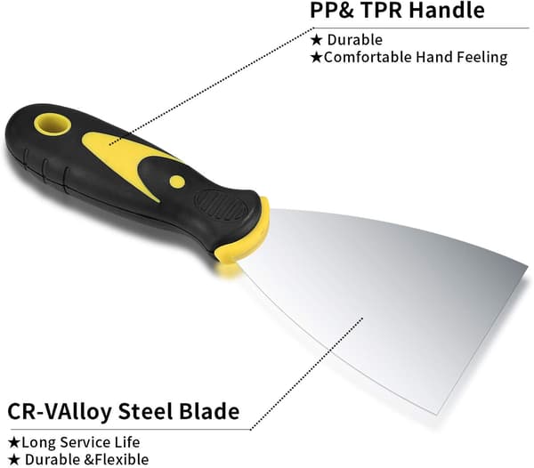 Sparkelkniv, spatler i rustfritt stål, DIY-spatel, sparkelspatel, sparkelspatel - 4 stk