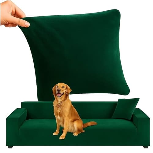Sofabetræk Fløjl / Sofabetræk - 190-230cm green
