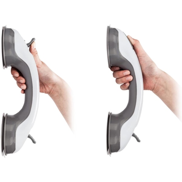 Dusjhåndtak - 12” Gripebøyler for baderom, Ultra Grip Dual Locking Sikkerhetssugkopper, Dusjhåndtak