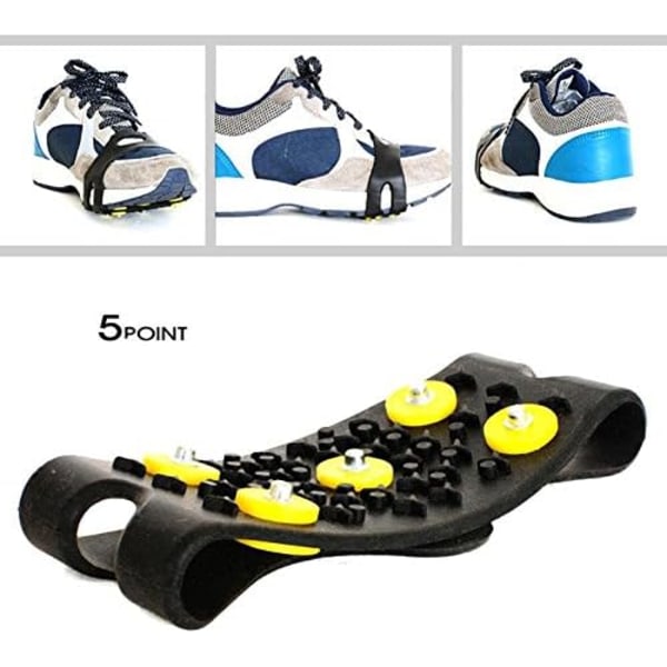 2 Par Slip-on Skogrippere, Snø Isklatring Anti-skli Pigger Grips Sko Deksel For Menn Kvinner Barn