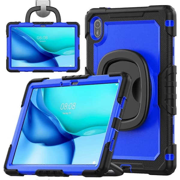 For Huawei MatePad SE 11 Deksel Ring Stativ PC+Silikon Støtsikkert Nettbrettdeksel