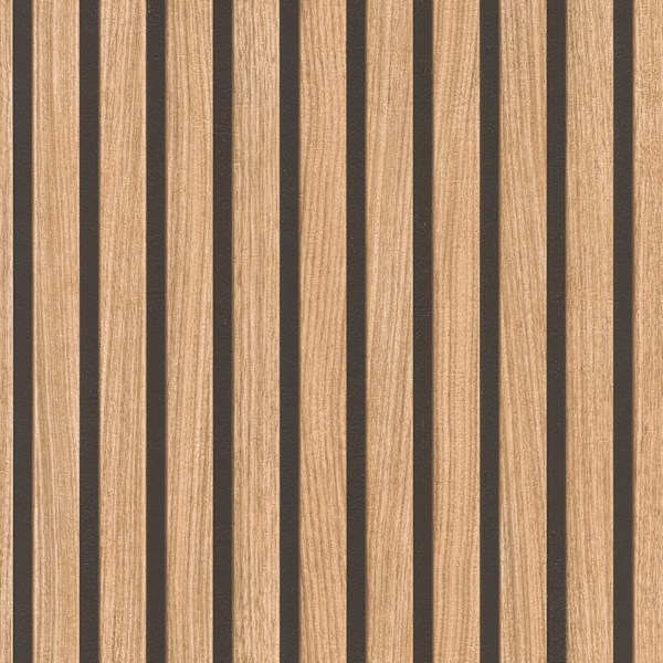 Brun Trätapet, Modern Skandinavisk Stil 3D Träplankor - 3m x 0.60m (L x B)
