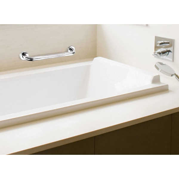 Grebsstang til badekar med skridsikker greb, robust brusebadssikkerhedshåndtag i rustfrit stål til badekar, toilet, badeværelse