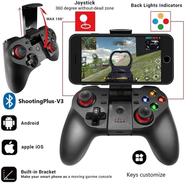 Mobiilipeliohjain, langaton Bluetooth-peliohjain, multimediapelit