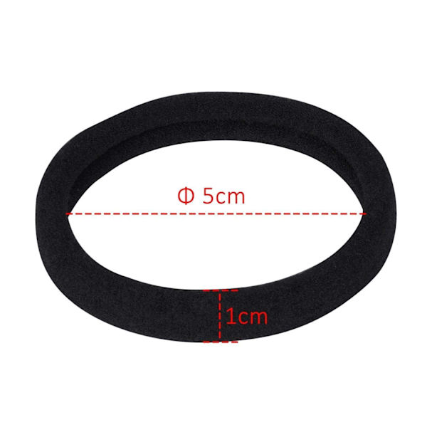 20 stk. store elastiske hårbånd, hårbånd, hestehaleholdere, pandebånd til tykt, kraftigt og krøllet hår (sort, 5 cm i diameter, 1 cm i bredden)