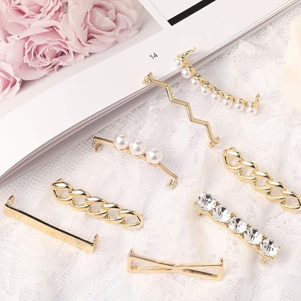 Par Shoelace Charm Clip Sneaker Shoelace Dekorasjon DIY gold