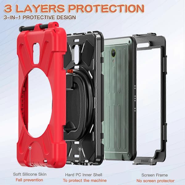 For Samsung Galaxy Tab Active5 SM-X300 Støtte Case Robust Støtsikker Tablet Cover