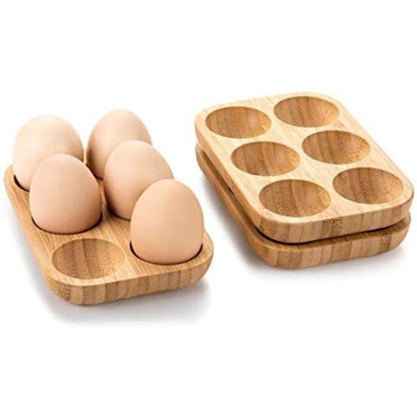Mini bambus 18 hullers egg brett sett, 3 små stativer, høykvalitets antikk tre egg stativ for djevel egg 3 stykke sett