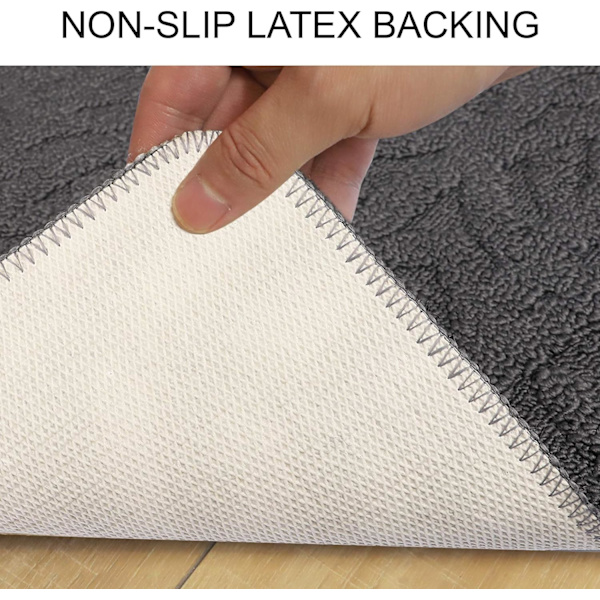 Dörrmatta för inomhusbruk, 30\"x18\", tvättbar i maskin, absorberande halvcirkelformad entrématta Dark Grey