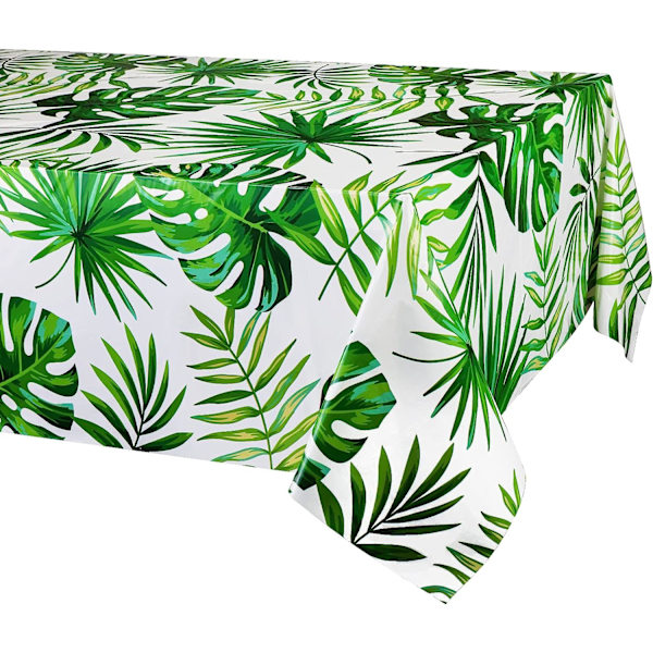 3-pack palmbladsdukar för hawaiianska festdekorationer, engångsdukar för hawaiiansk luau (plast, rektangulär, 137 x 274 cm)