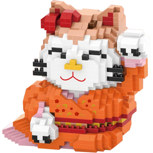 Mini Byggstenar för Husdjur - Små Byggklossar för Barn Fortune Cat model 4572