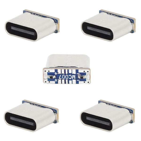 CN-037 5 stk. DIY Loddetype C Hun Socket Stik Erstatning for Micro-USB 5Pin Hun SMT Type