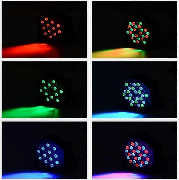 36 LED 36W Forlygte Par Lamper, RGB Multi-Color 7 Mode Belysning