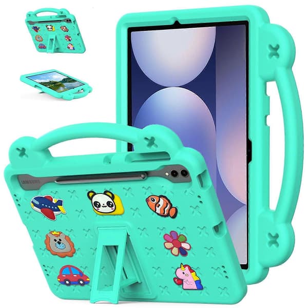 Samsung Galaxy Tab S10+/S9+/S9 FE+ Kotelo Lapsille EVA Tablettisuojus - Vihreä
