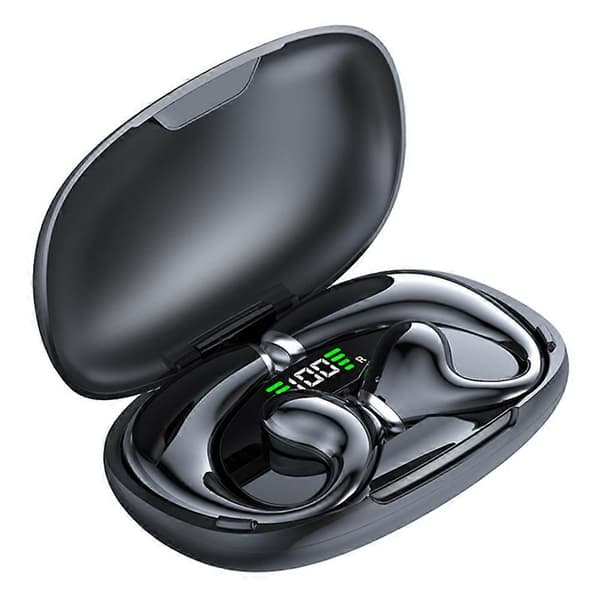 Type A JR02 Bluetooth Headset Trådløse Hodetelefoner Øretelefoner med Digitalt Display Ladeboks